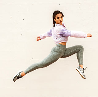 photo of a young woman working out