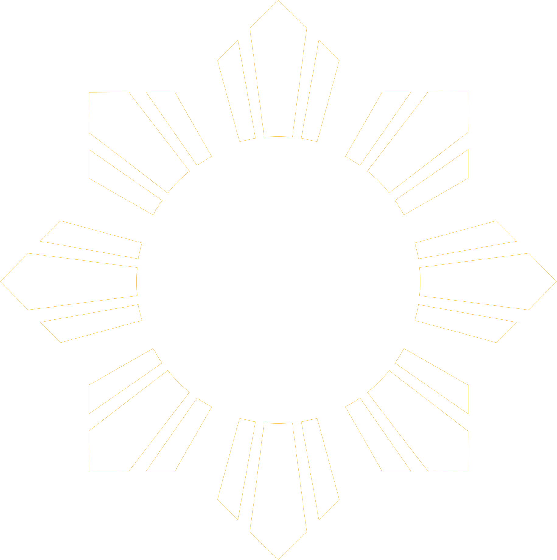 Filipino sun outline